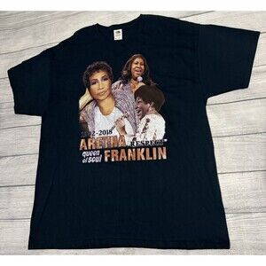 Aretha Franklin Memorial Graphic T Shirt Size 2XL Respect Queen Of Soul 2018
